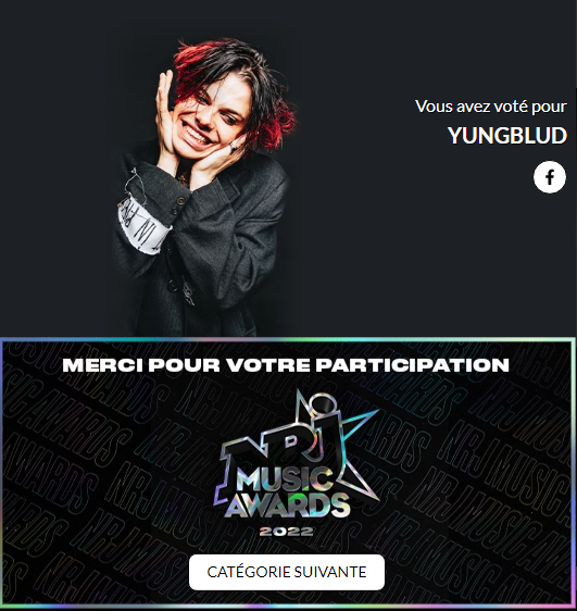 manonlbwriter's tweet photo. I just voted for @yungblud for INTERNATIONAL REVELATION OF THE YEAR at the #NRJMusicAwards 
@NRJMusicAwards https://t.co/Oe2xFWtZ2N