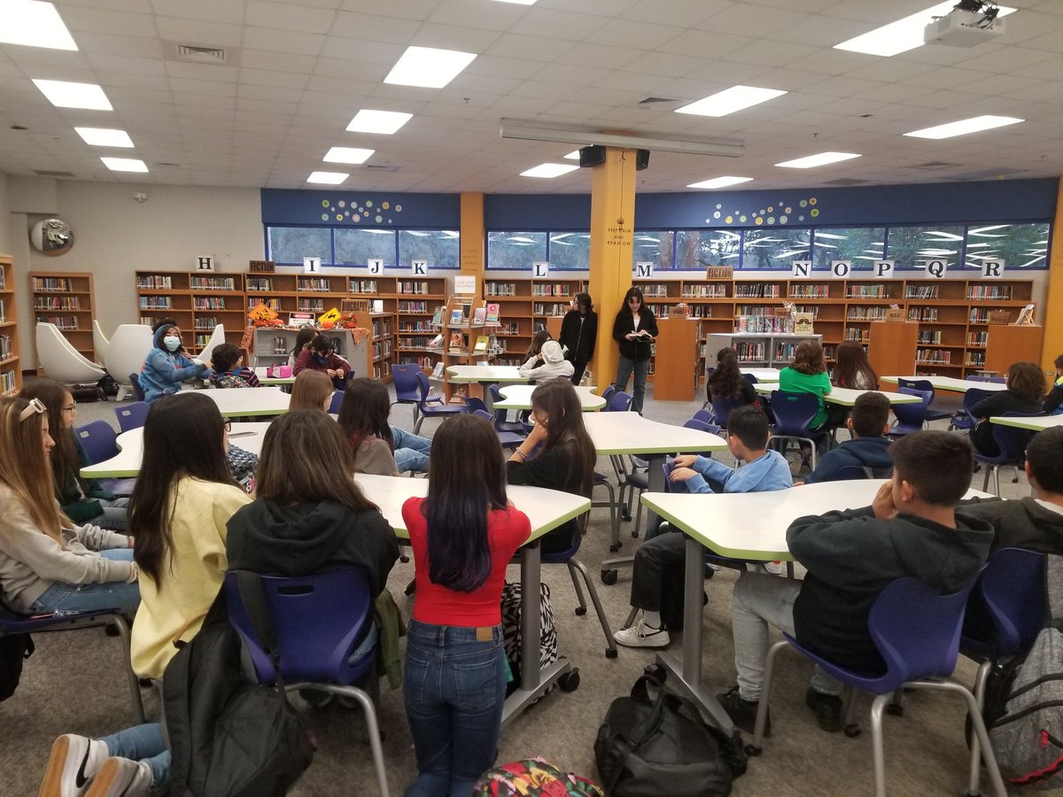 Scary tales in the library this morning #theatrestudents <a href="/BielaUrsula/">Connallylibrary</a> <a href="/NISDLib/">NISDLibraryServices</a> <a href="/NISDConnally/">Connally Coyotes</a> <a href="/NISDTeachLearn/">NISD Teaching & Learning</a> <a href="/NISD_CMSTheatre/">NISD_ConnallyTheatreCo</a>