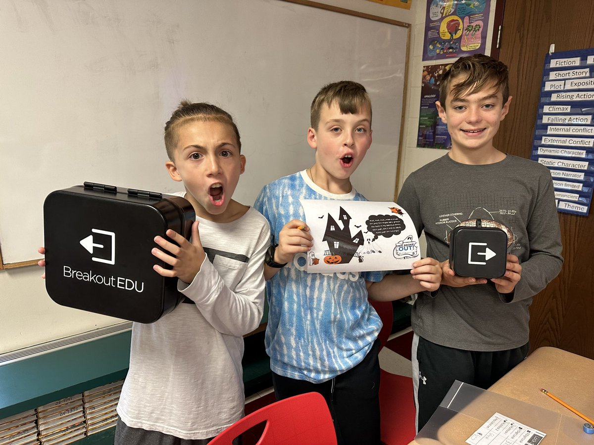 WBcomputersK6's tweet photo. Halloween Escape Room fun today at Howard. 👻🎃#wbwildcats #breakoutEDU #wbpto https://t.co/yW0ithLGv7