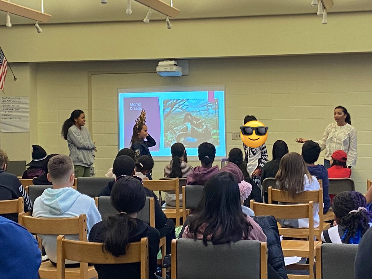 InstTechFTPS's tweet image. Author Tracey Baptiste visits HSC - sharing her background and how she  started her Jumbies book series. @FMS_FTPSchools @SolomonVP_HSC @KellyVPFMS_FTPS