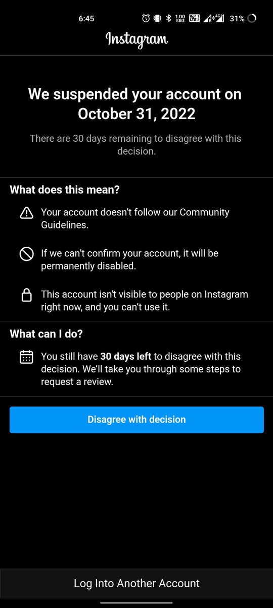JaredaDheeraj's tweet photo. @instagram 
Instagram just blocked my account without any reason . So i request them to reconsider their decision . I don't break any guidelines of Instagram. They just blocked it without any reason.

Here's the notification of Instagram of blocking my account. https://t.co/f2lYbwfmRv