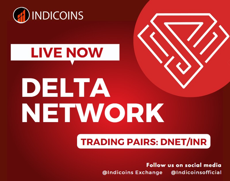 Delta Network Token Trading Live now.                                                                                                                                                              Trading Pair - DNET/INR 
Happy Trading...