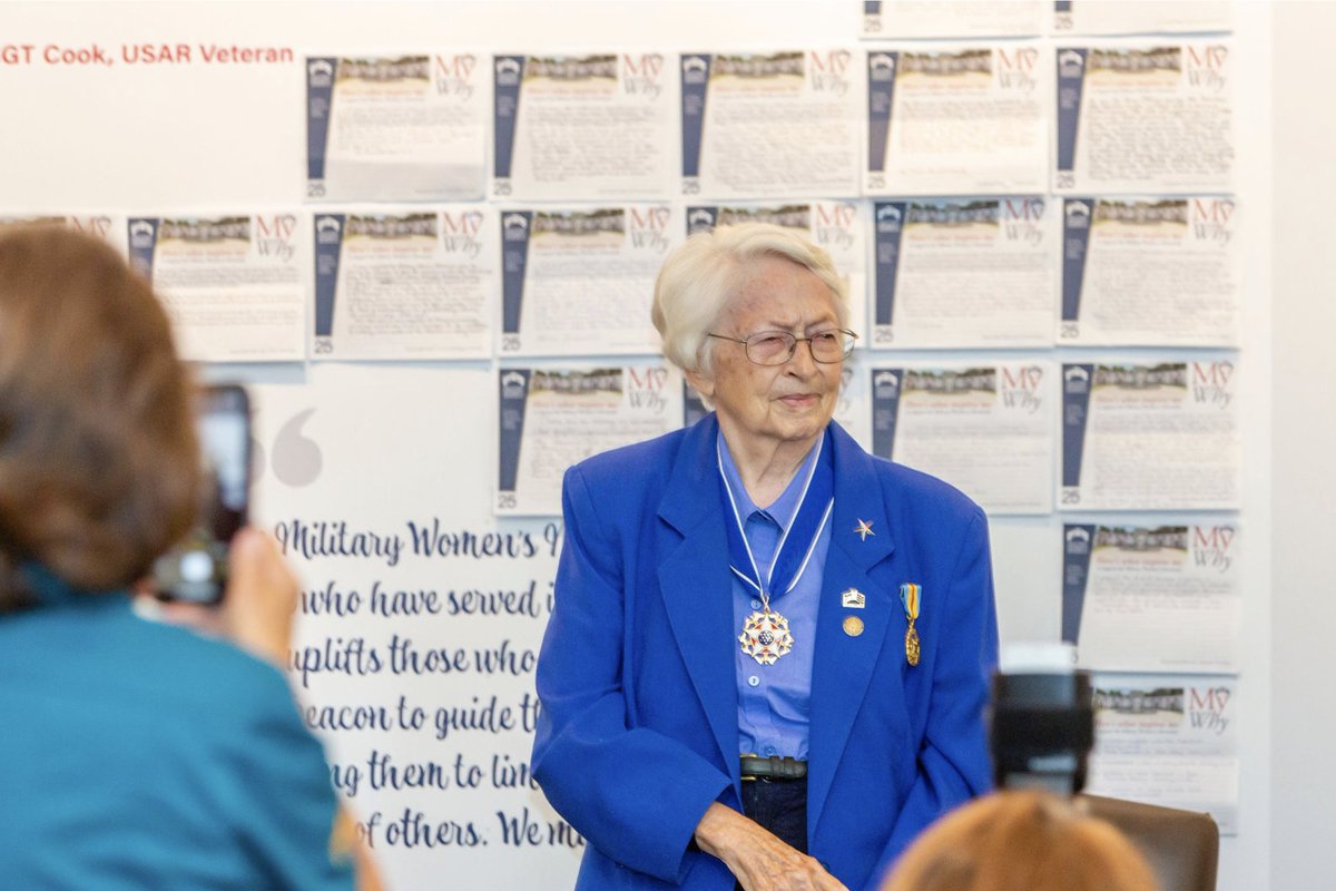 Congratulations are in order for Military Women's Memorial founder, Brigadier General Wilma L. Vaught, as she was recently inducted into @NDU_EDU National Hall of Fame! #HerStory #HerMemorial #MWM25