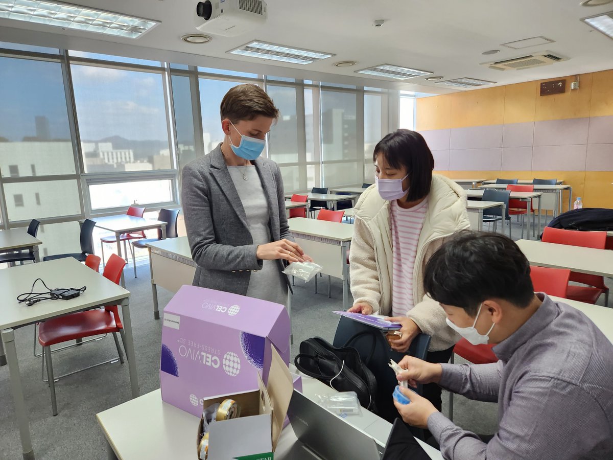 1stPhilekorea's tweet photo. Celvivo Seminar at KAIST

Julie Sloth Vistisen
Celvivo, Product Manager

"Why active diffusion and low shearing forces make a difference when cultivating cells in 3D"

Thank you for a wonderful seminar! 

#celvivo #clinostat #3d #cellculture #organoids #clinostar #3dconstruct https://t.co/xfMxIRKk7X