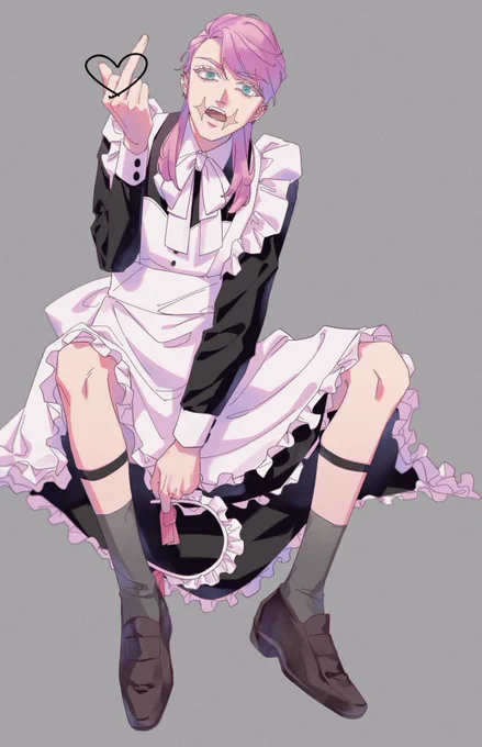 ハロウィンということにしちゃお メイド 中指 