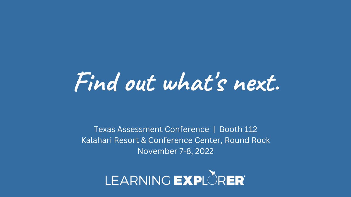 What’s the next step after an assessment? Let’s connect at #TAC2022 learningexplorer.com
#digitallearning #interactivelearning #studentengagement #edtech #lessonplanning #formativeassessment