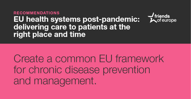 FriendsofEurope's tweet photo. How to modernise #HeathSystems?
Our report highlights key recommendations:
✅ Make the patient the point of care.
✅ Promote #IntegratedCare pathways through community and home-based care.
✅ Make the healthcare architecture #digital by default.
↪️ https://t.co/RGOv63ql2V