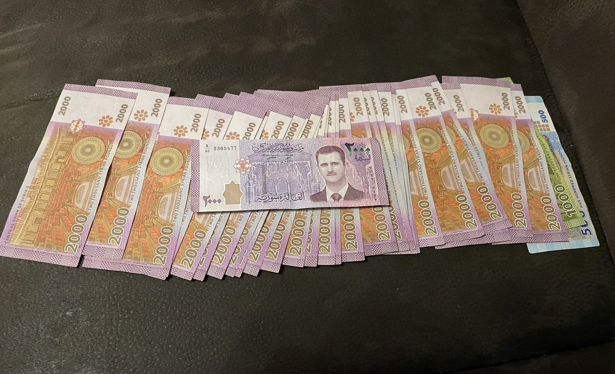 60k SP is half a month professor’s salary in #Syria (11$), it can buy you only 2 kg bananas (if found on the market). Imagine what you need to bring for a week’s supply if you have a big family, probably a truck full of stacks. That’s the result of #Assad/#Putin relations.
#سوريا