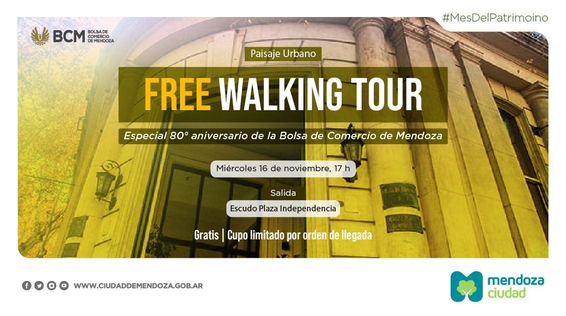 El Mes del Patrimonio sigue en noviembre con nuevas propuestas:
ciudaddemendoza.gob.ar/2022/10/28/los…