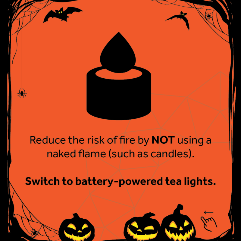 optivohomes's tweet photo. We hope you have a spooktacular time this #Halloween 🎃 To avoid it becoming a nightmare, please follow these fire safety tips.