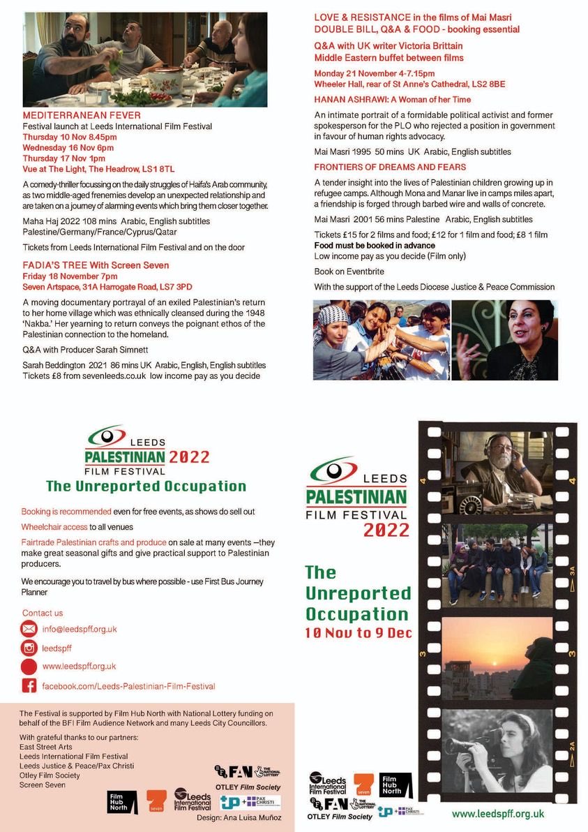 Leeds Palestinian Film Festival tweet media