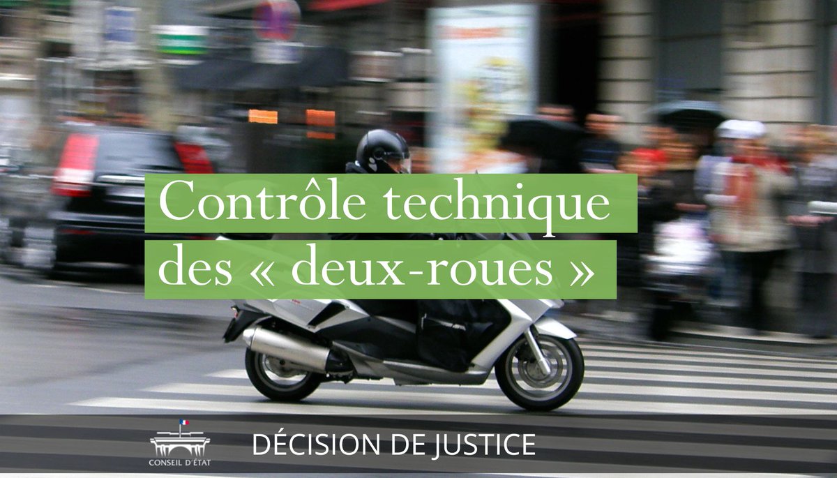 ⚖ Le contrôle technique des « deux-roues » doit être mis en œuvre

➡ Lire la décision du Conseil d'État : conseil-etat.fr/actualites/le-…