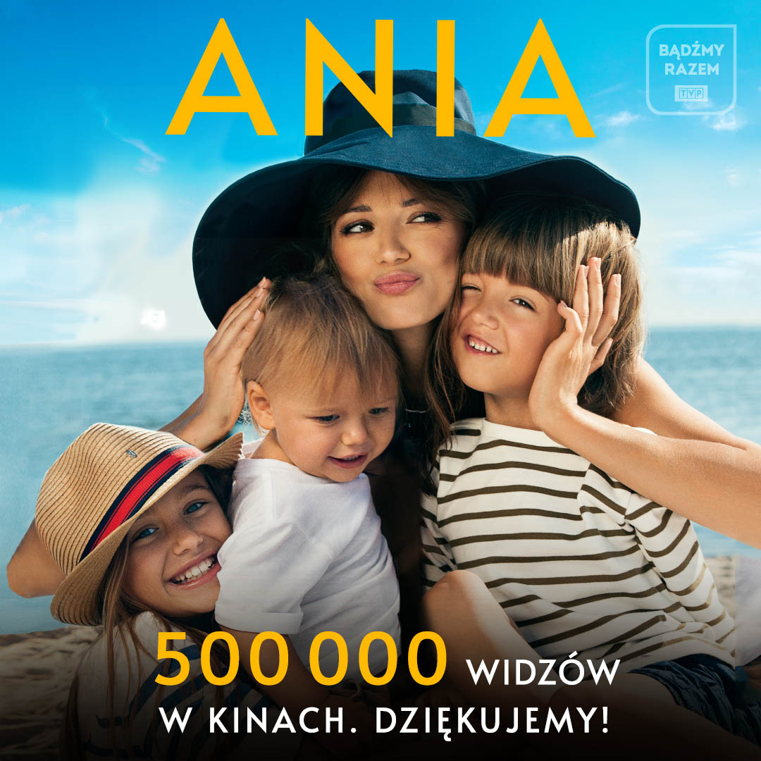 TVP's tweet image. Już ponad 500 tys. widzów obejrzało w kinach film "Ania"❗🖤

Dziękujemy i zapraszamy do kina wszystkich, którzy nie mieli jeszcze okazji zobaczyć tej poruszającej produkcji 🤗 #BądźmyRazem 📽️