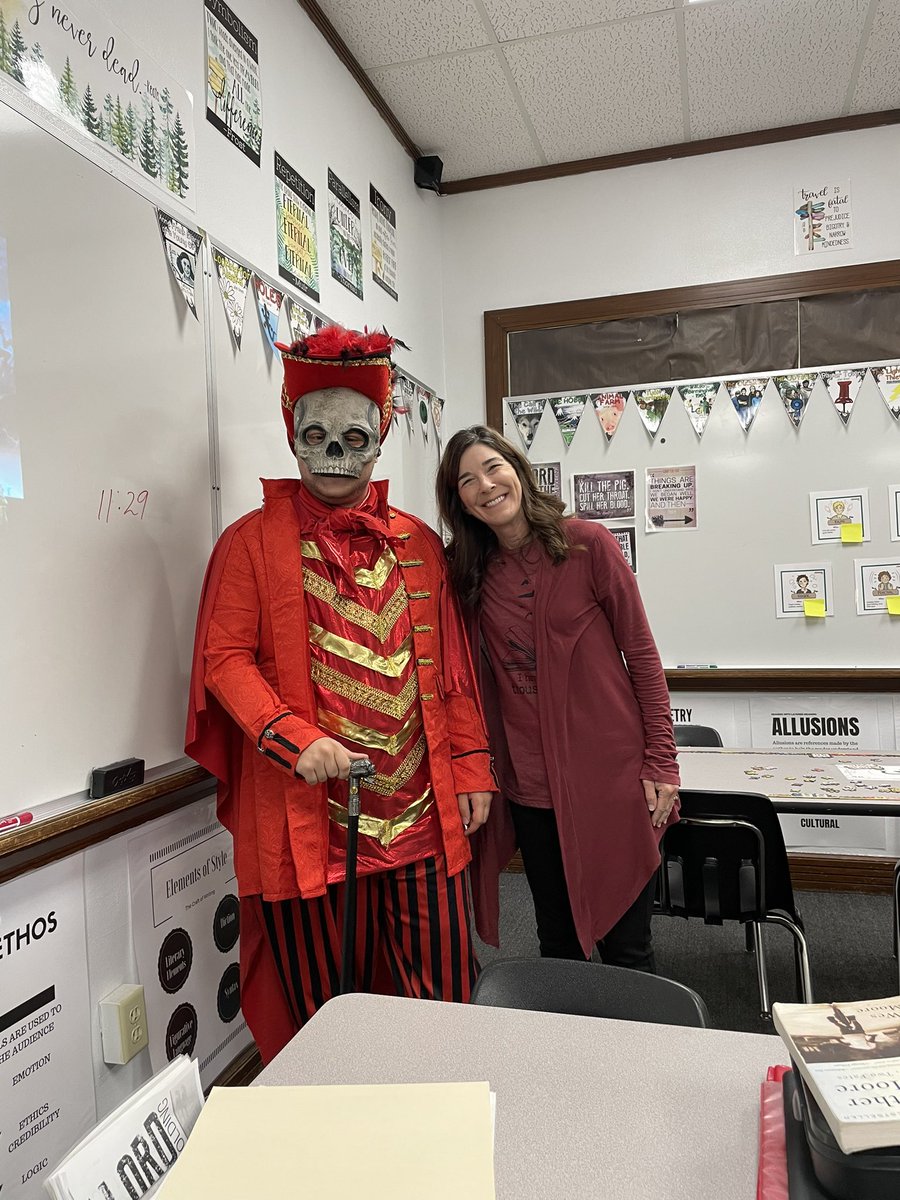 MrsFeist's tweet photo. We love a Poe-inspired costume! Who is he? Do you know?! https://t.co/yUchq5hmEh