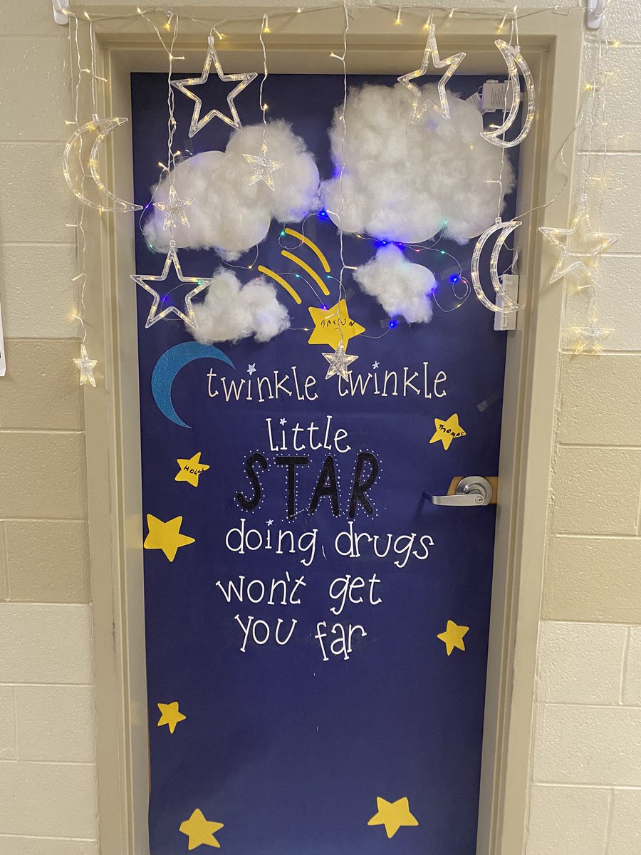 WHHeritageElem's tweet photo. HES students participated in a door decorating contest for #redribbonweek22 last week. @RobertsonTNSO we think you will be impressed with their creativity! #WeAreHES #WeAreRCSTN https://t.co/9ag0E8fEYT