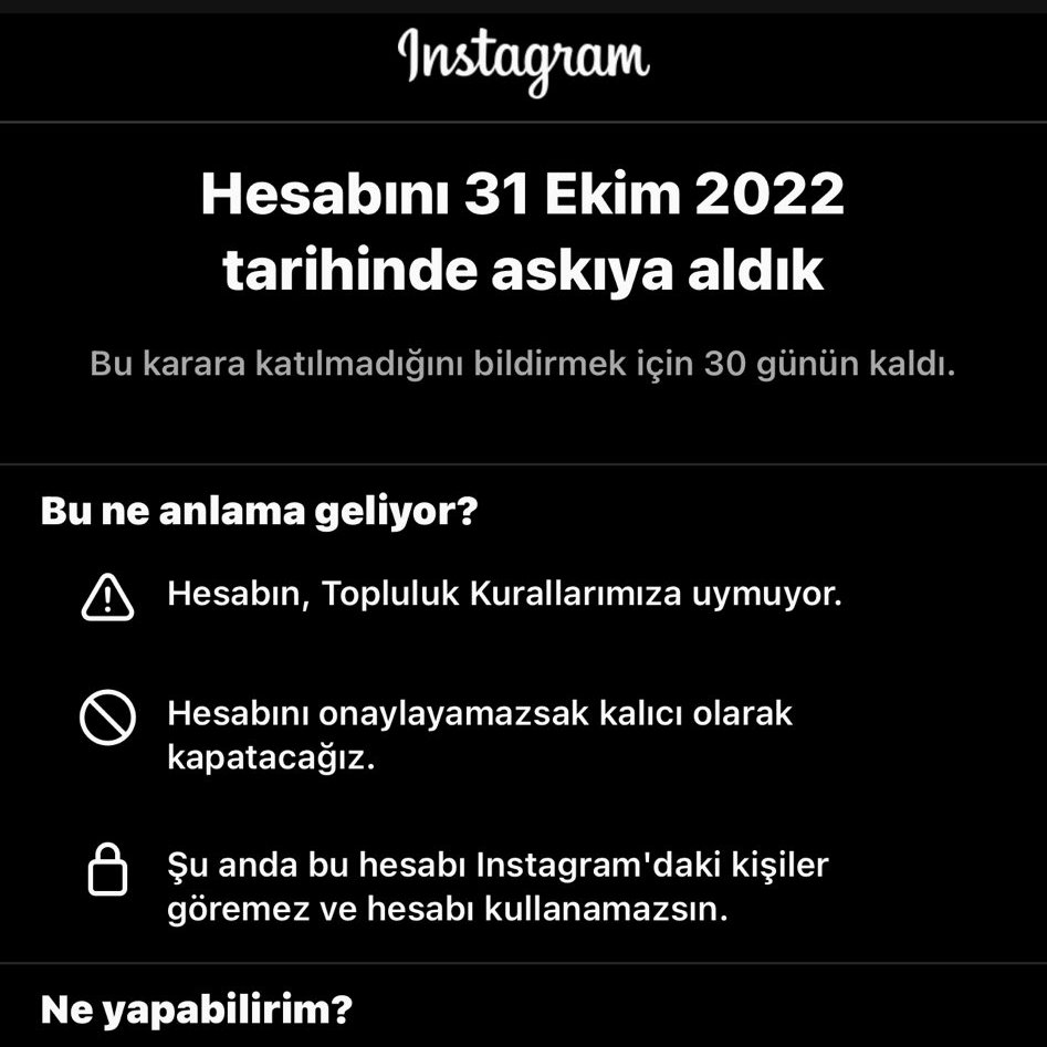 pusholder's tweet photo. Instagram'da birçok kullanıcının hesabı askıya alındı. https://t.co/vqob1lqKv6