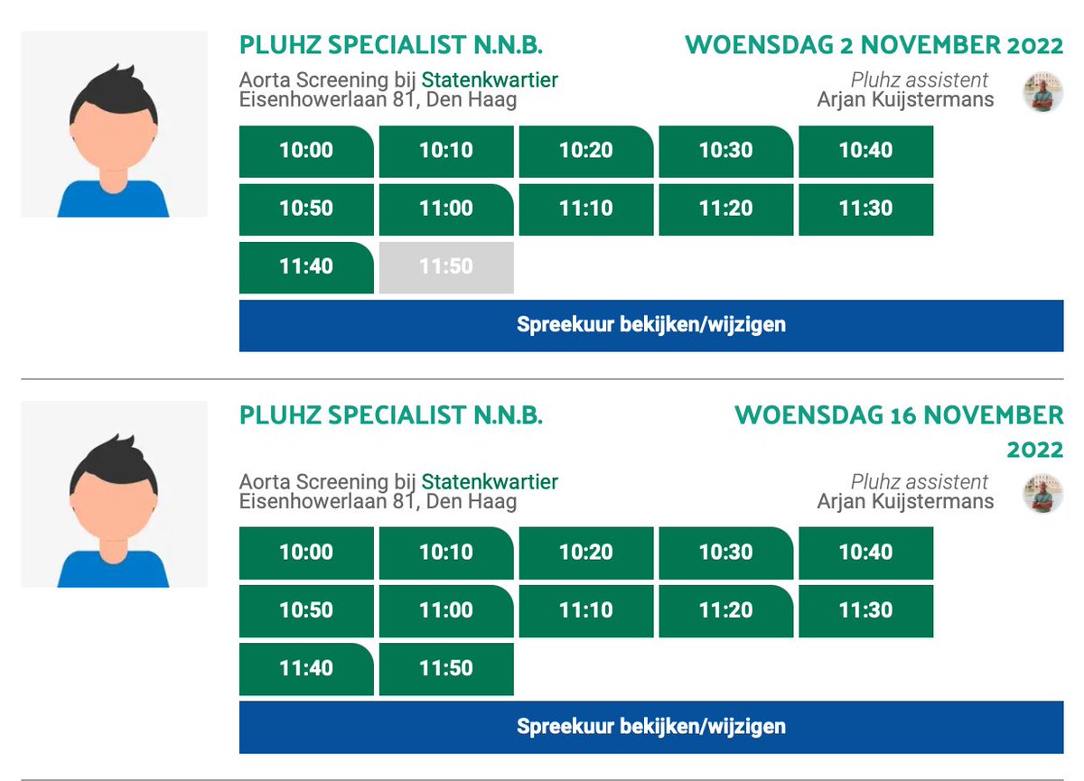 Speciale aorta spreekuren op pluhz.nl