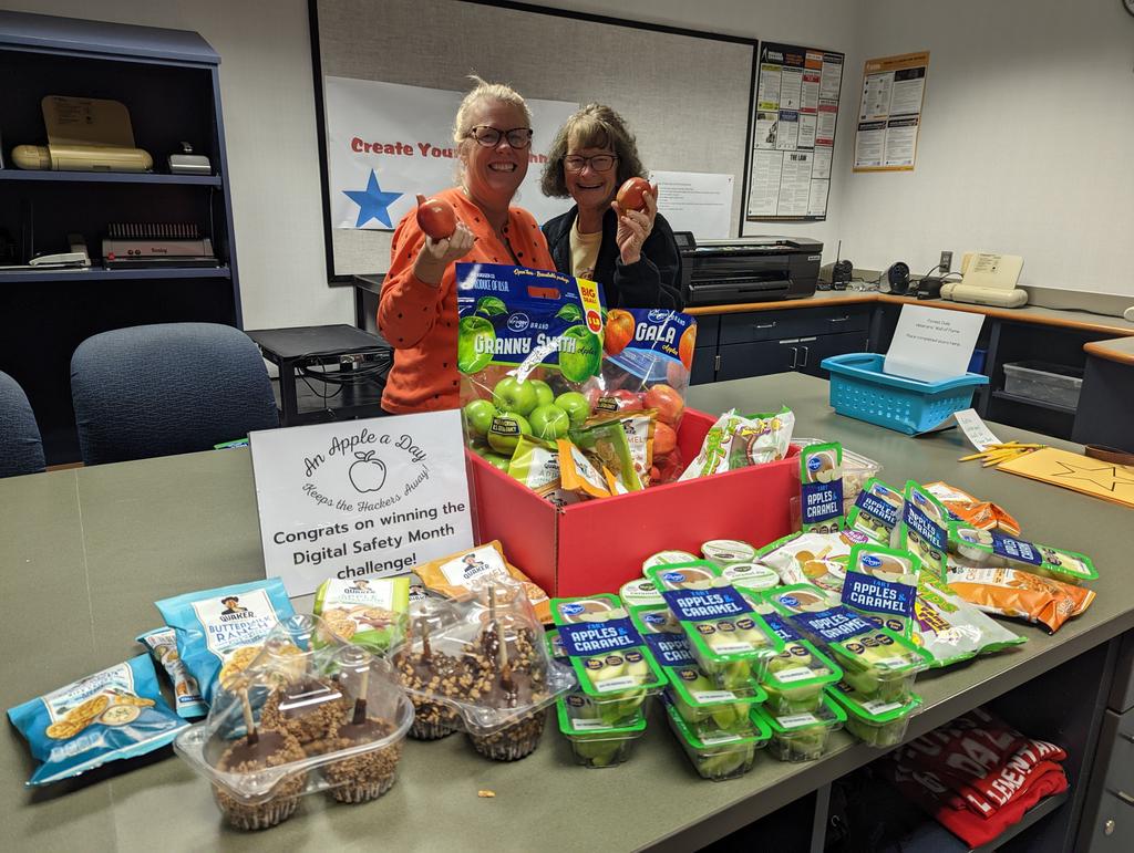 Congratulations to <a href="/ForestDaleElem/">Forest Dale Elem</a> for winning the Digital Safety Month challenge!! They had the highest percentage staff participation in our Don't Fall for Phishing campaign!