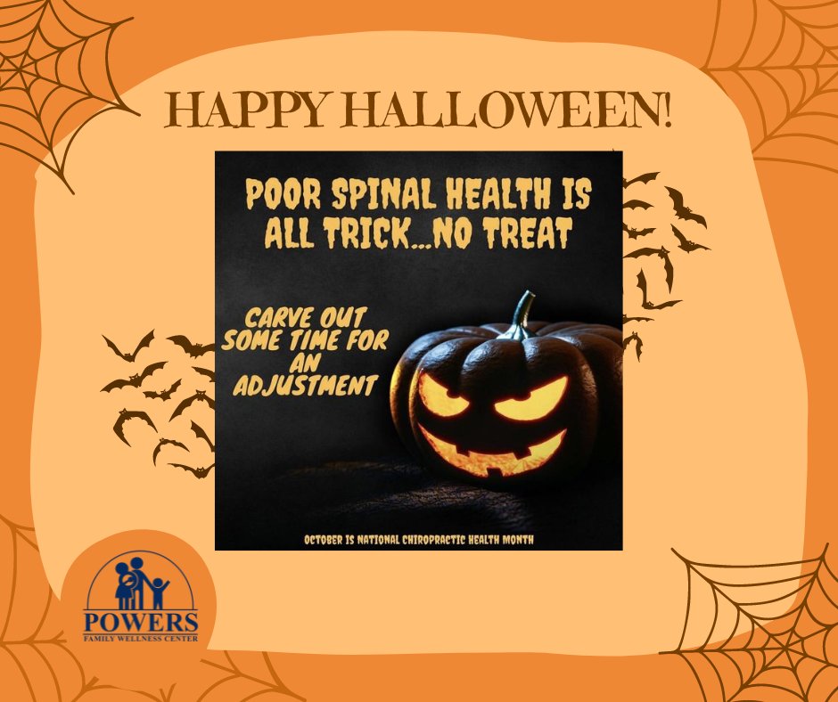powerswellness's tweet photo. Happy Halloween! Call us at 512.794.9500 and "treat" yourself to an adjustment today! 🎃
.
.
.
#HappyHalloween #Halloween #Monday #Health #Wellness #Chiropractic #chiropractor #austintx #ATX #drdanpowers #powersfamilywellness https://t.co/J5VkxQQKa1