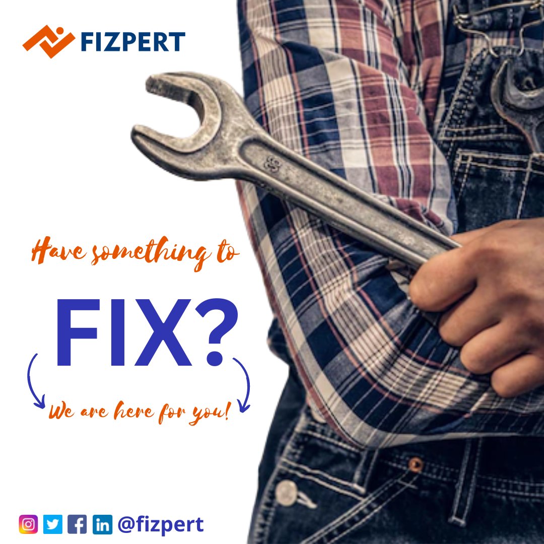 fizpert's tweet photo. What do you want us to fix for you?

Our experts are close to you wherever you are.

Reach out to us today!

#fizpert #repairer #fixing #handyman #quickfix #artisan #repair #maintenance #facilitymanager https://t.co/d5GfVDZhFU