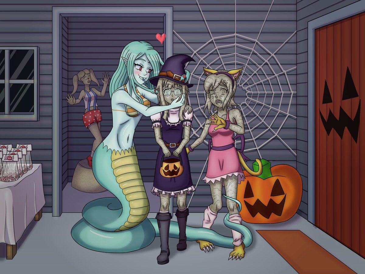 Lex ASFR on X: Oh no! It seems that the woman with a Medusa costume was  not actually wearing a costume. She was a real gorgon, and now shes  petrifying whoever knocks