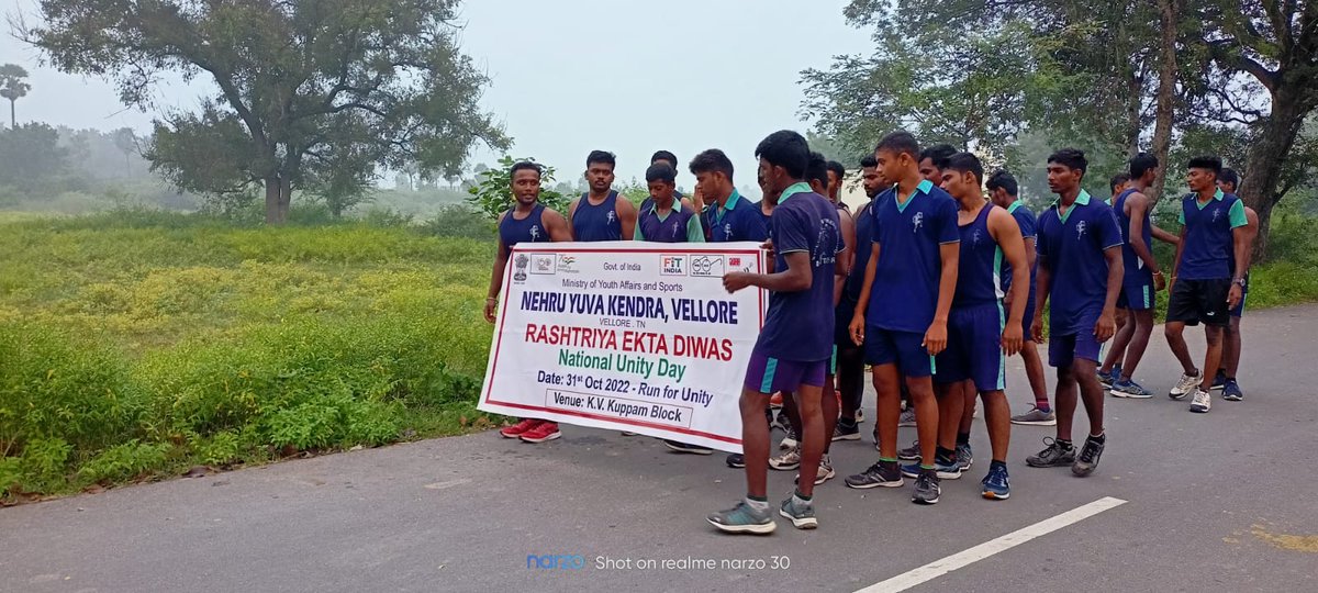 MYBharatVellore's tweet photo. #UNITYRUN2022 was organized at Success king youth club Affiliate by NYK Vellore, K.V.kuppam Block #Nyksvellore #UnityRunwithNyks
#AmritMahotsav
#NationalUnityDay
@ianuragthakur @NYKSTamilnadu
@YASMinistry
@sanjayjavin
@NITKM2021
@Nyksindia
@NyksProgramme
@nykssouthzone https://t.co/auBS8EpwAy