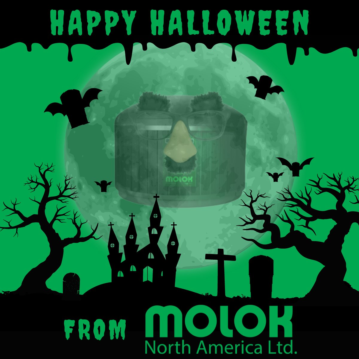 Fun Halloween Fact: If you were to go trick-or-treating with a Molok container, there is a 100% chance that you would never have to go home to switch bags.

In all seriousness, we hope that you all have a very safe, happy, and cavity-free Halloween. #molokna