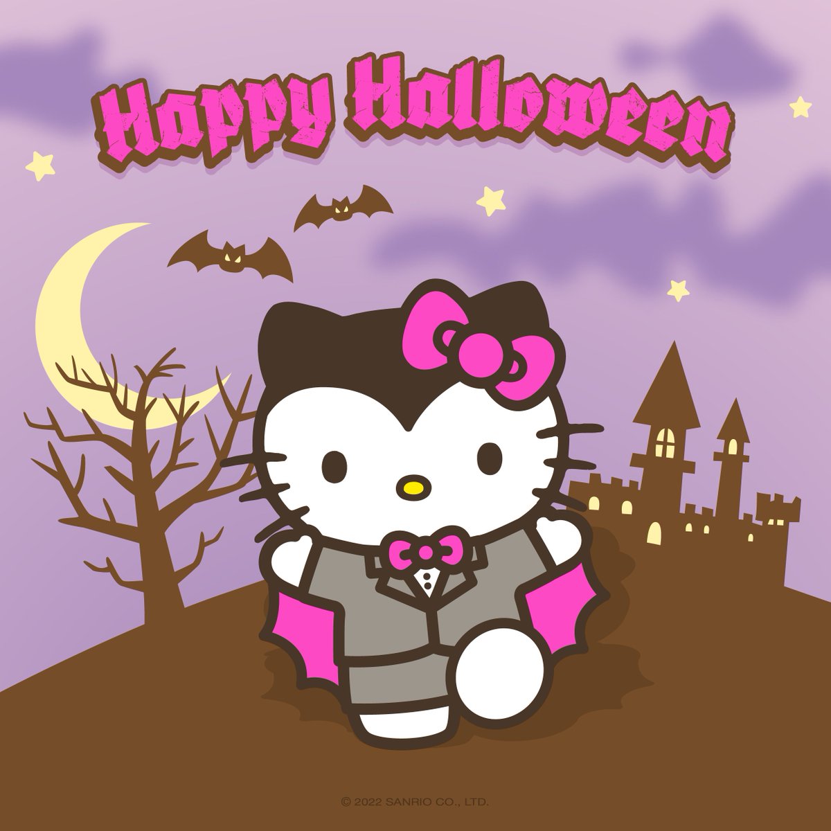 Hello Kitty on X: Have a spooktacular #Halloween! 🦇🧡