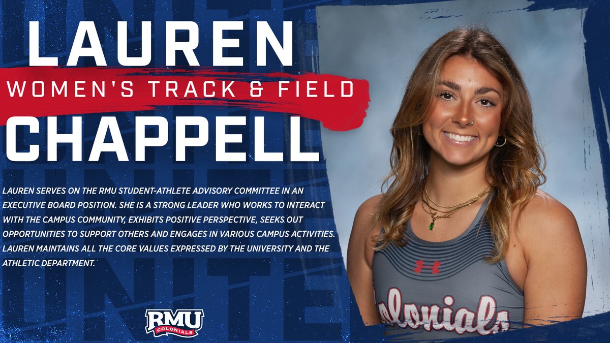 📣 Congrats to our Department of Athletics Staff Member and Student-Athletes of the Month‼️ 📣 

📚: Nicole Law
🏐: Emma Brown
👟: Lauren Chappell

We honor these three for October for exemplifying our department core values‼️

#BobbyMo | 🔵⚪️🔴 | #RMUnite