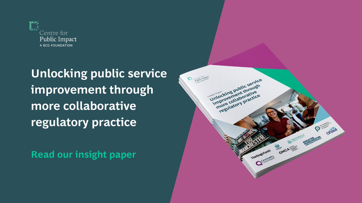 🗣️ We need to change the way we do regulation! Together with @thekingsfund and @greatermcr, we've been designing a different approach, one that encourages collaboration, learning, and improves public services for those who need it most. 📖 Read here: hubs.ly/Q01qRn-R0