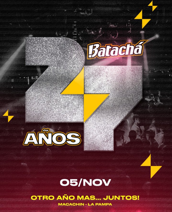 La semana recién comienza, pero ya estamos manijas de Sábado!🥳🙌🏼

NOCHE ANIVERSARIO ~ 27 AÑOS

Una noche muy especial, conseguí tu anticipada‼️

#Batachá #NocheAniversario