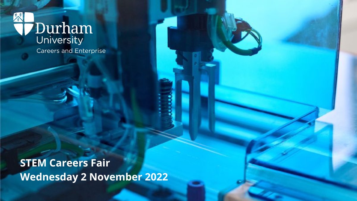 If you're a student interested in Science, Technology, Engineering or Maths careers, check out our STEM Careers Fair on 2 November 👀 Meet employers and learn about internships, placements and careers. 👉 fal.cn/3tc7I #DUInspire #DUCareers #STEM @careersatdurham