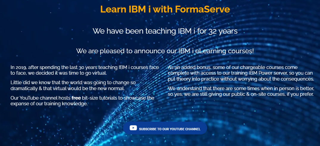 Check out our new video website learning.formaserve.co.uk full integration with #YoutTube #IBMi #IBMiOSS #OpenSource #Video #learning #php #nodejs