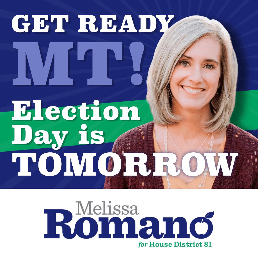 Don't forget that tomorrow is election day! We've come so far in this campaign, let's be sure to finish strong! As your representative in House District 81, I will use my proven leadership to protect the Montana constitution & fight for affordable housing. #mtpol #mtleg #mtnews