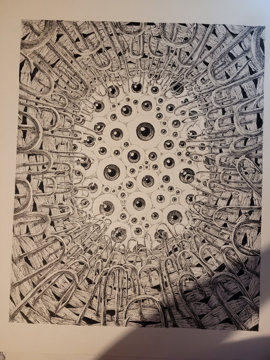 HorrorMerchant's tweet image. #HorrorCommunity Venom by me Gerrod Craig General.  Micron pens on paper