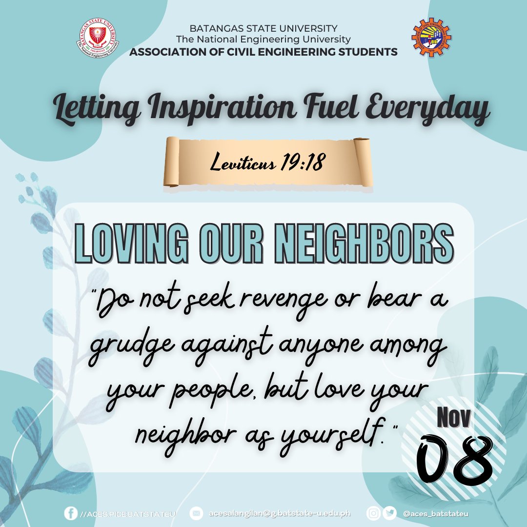 aces_batstateu's tweet photo. Good morning! Be inspired with the Gospel of the Day through LIFE, Letting Inspiration Fuel Everyday!
#LIFE
#WithACESweACEeverything
#ZitoRedSpartans https://t.co/PoeP1jMJHd