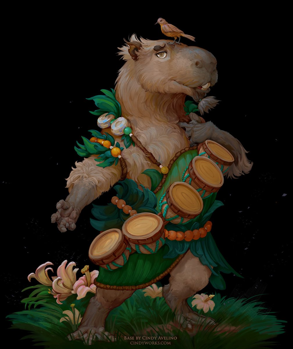 DeviantArt's tweet image. Enjoy this capybarda in these trying times.

🎨 “Capybara Bard” by @CindyAAvelino: bit.ly/3SUxzmx