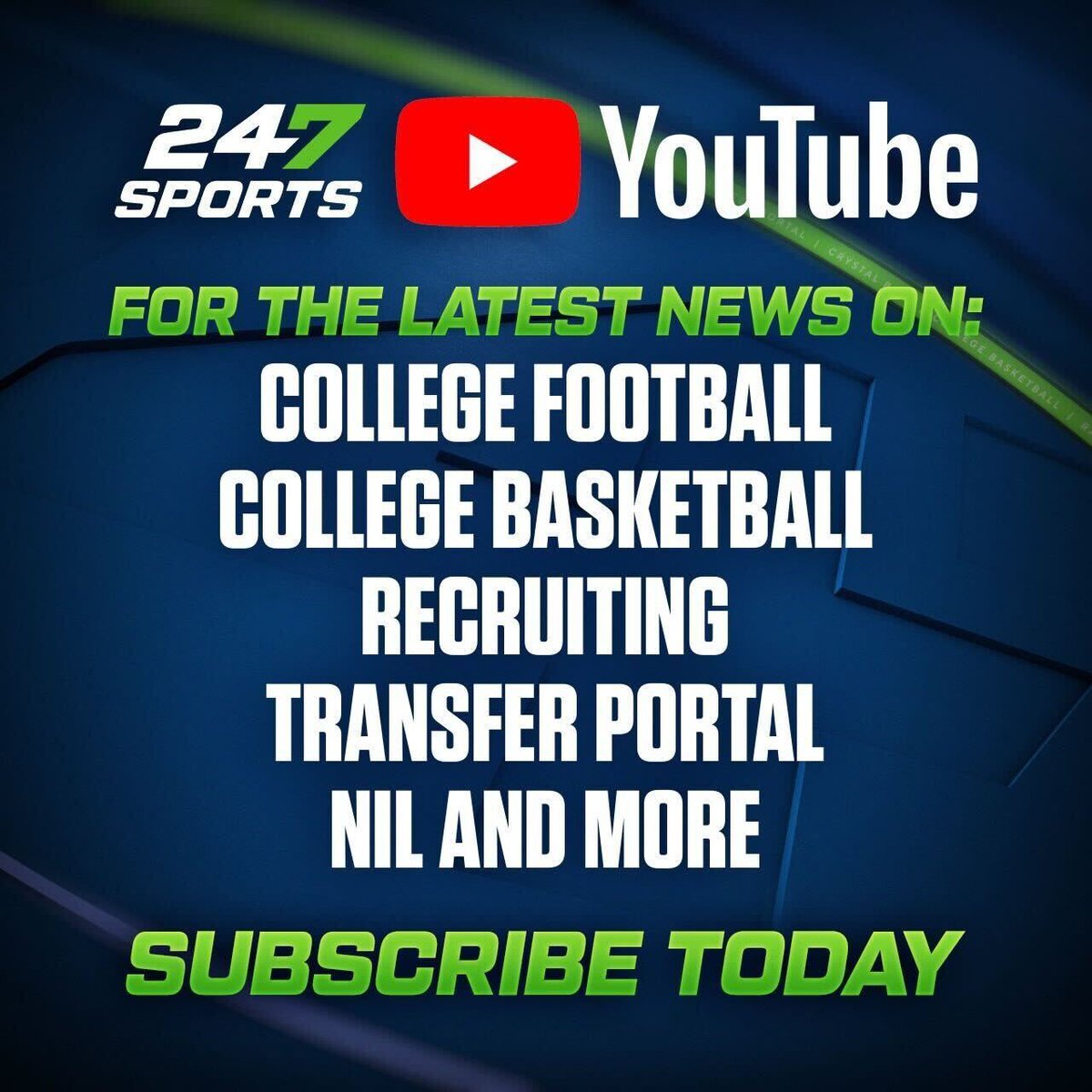 247Sports's tweet image. The premier destination for all things college sports, recruiting, live commitments, and more.

The best part? It's all FREE 🙌

Subscribe today: youtube.com/247Sports?sub_…