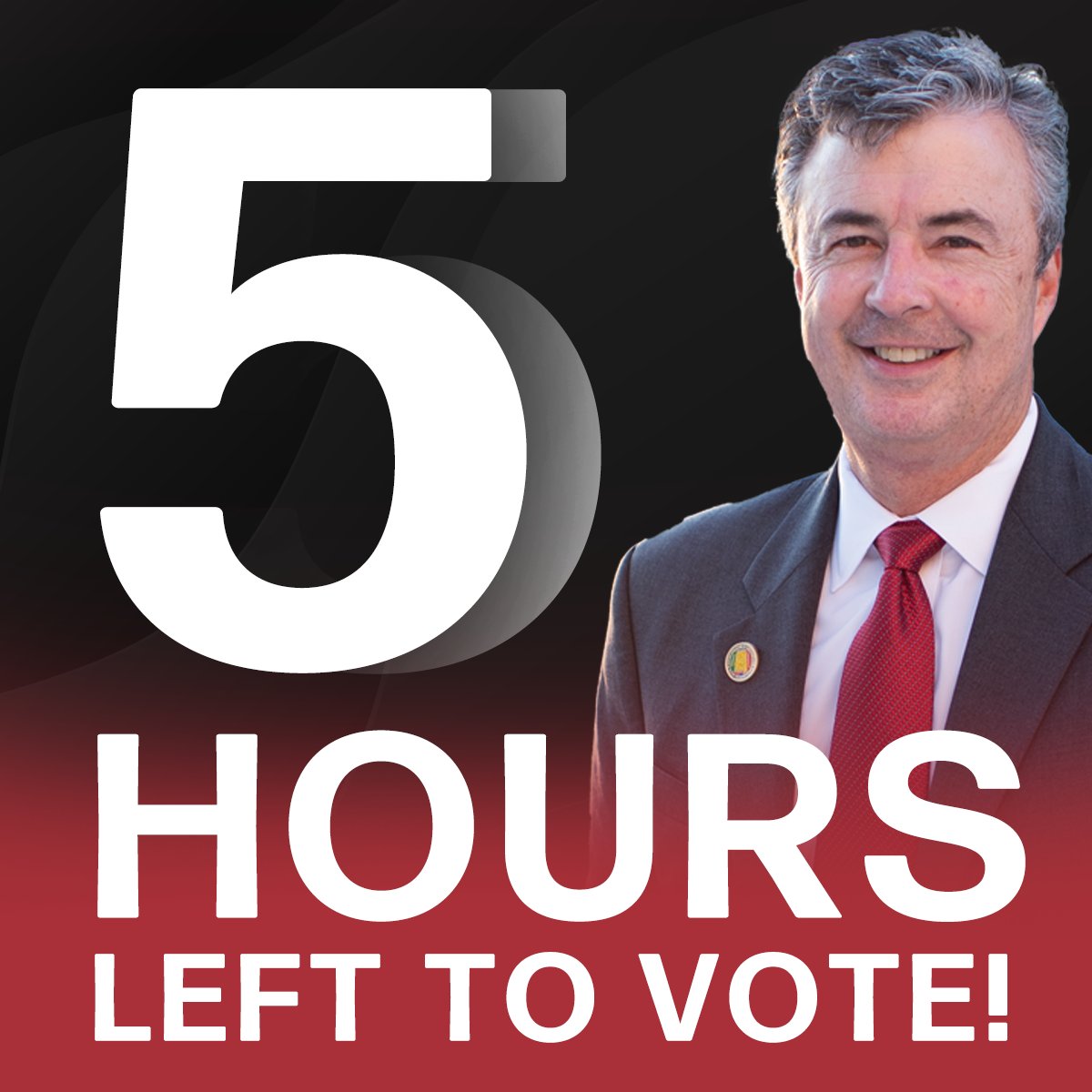 Only five hours left until polls close. Be sure to vote for another 4 years!