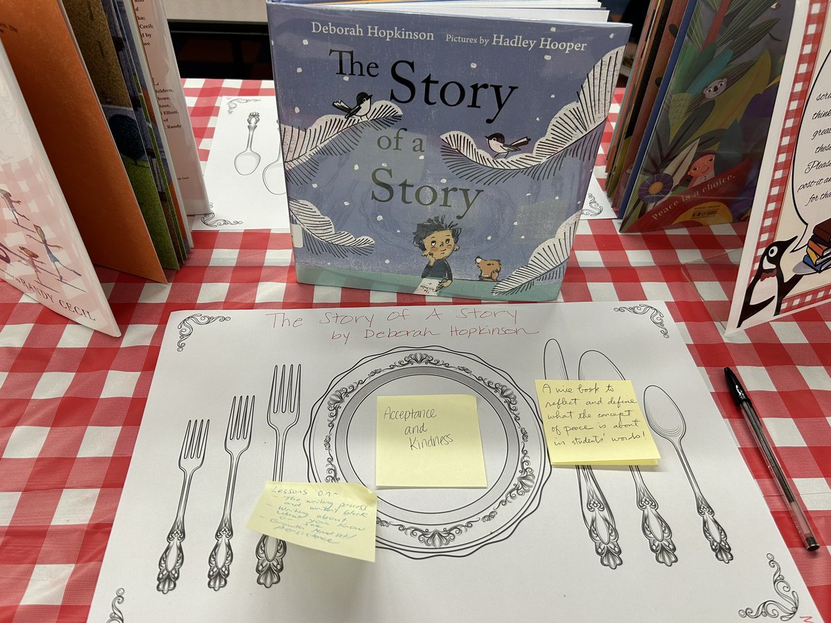 MrsCookWI's tweet photo. A book tasting for the staff facilitated by Wicoff’s absolutely incredible media specialist, Mrs. Taylor @mwelborn12 https://t.co/Sy9AV0NKiQ