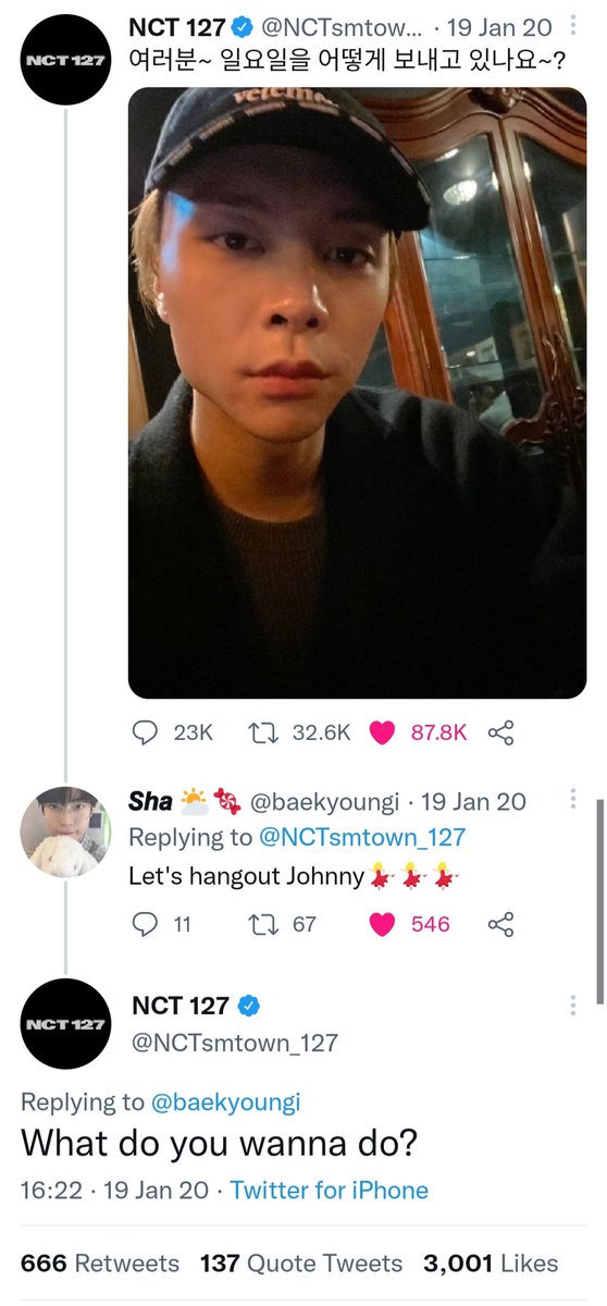 baekyoungi's tweet photo. BUTUH 2 TAHUN BUAT HANGOUT SAMA JOHNNY!!😭😭💚 https://t.co/PzPwNNlxDU