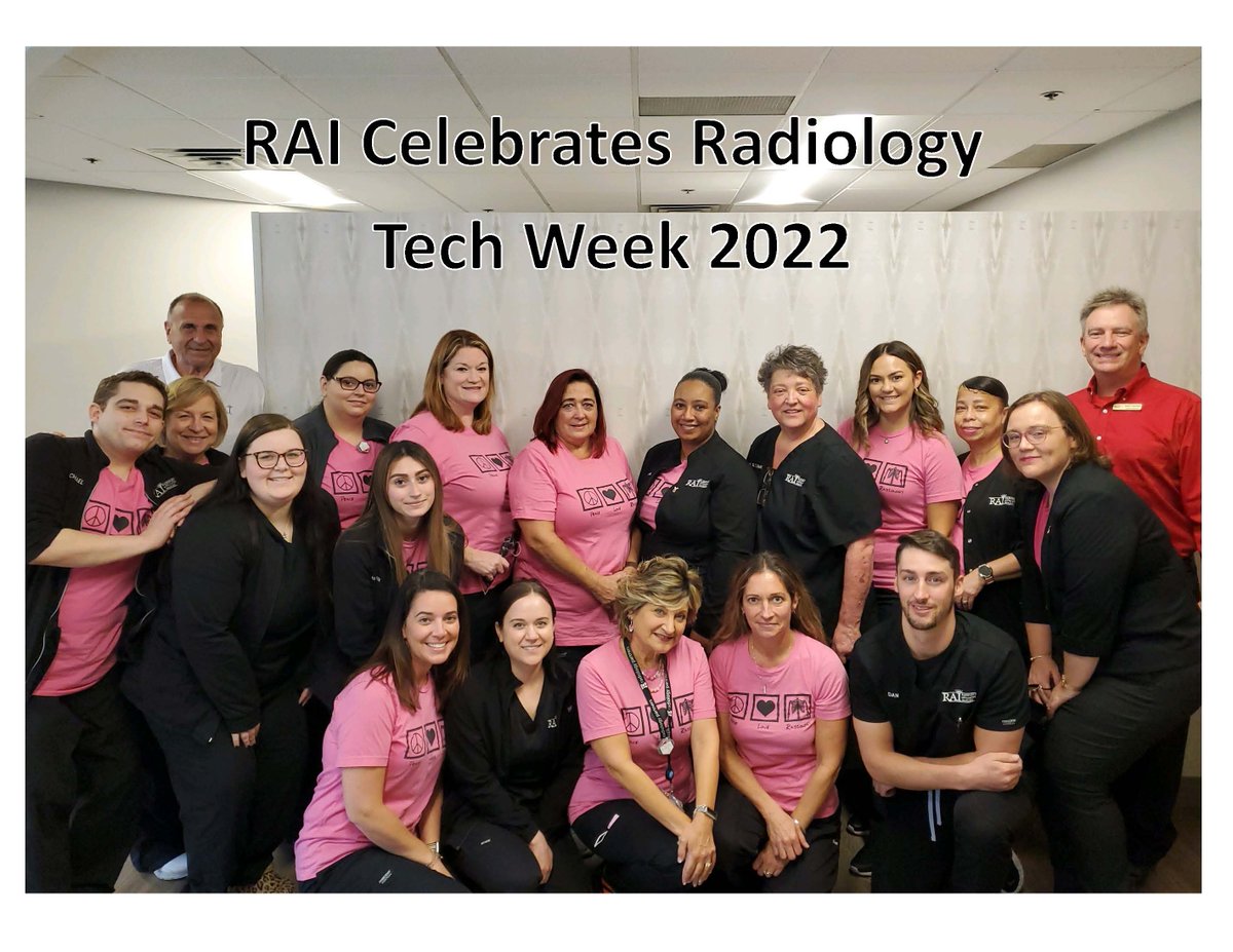 4RAI's tweet photo. As National Rad Tech Week begins, we celebrate our technologists today and every day! We thank you for all your hard work and dedication to both RAI and patient care. #NRTW22 #NRTW #NationalRadiologicTechnologyWeek https://t.co/DwoImImcme