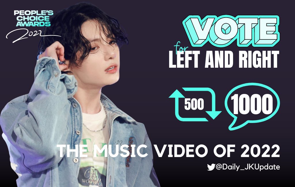 Daily_JKUpdate's tweet photo. 📢 LET’s FOCUS ON WEBSITE FOR PCAs. VOTING ENDS 11/09

Website: https://t.co/Wyil8RqHDN

☑️RT &amp; REPLY: 1000 🙏🏽
☑️ DROP WEBSITE SS

I vote #LeftandRight  for #TheMusicVideo at #PCAs https://t.co/QoDeISa5Ef