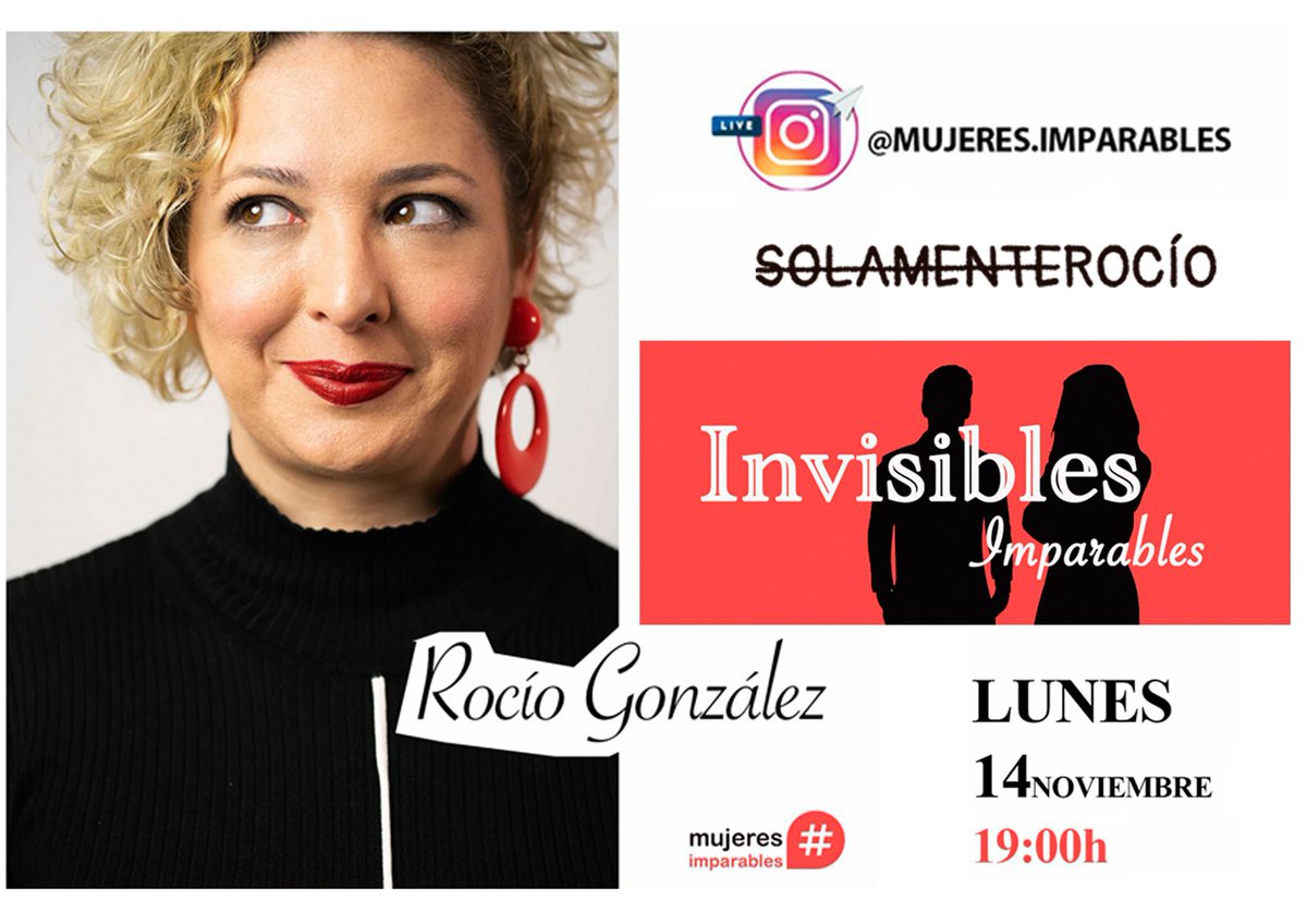 mujer_imparable's tweet photo. 👏 ¡Nueva entrega de #InvisiblesImparables!
💜 #Protagonista: https://t.co/eyhMGzlTf0
📅 Lunes 14.11, 19h.
📱 #DirectoIG https://t.co/wD0HWrg9Az
#MujeresImparables #marketingparahacerelbien #empresas #Cádiz #Huelva #sinergias #igualdad #SemanaGlobaldelEmprendimiento #emprender https://t.co/1d9bMYfvNf