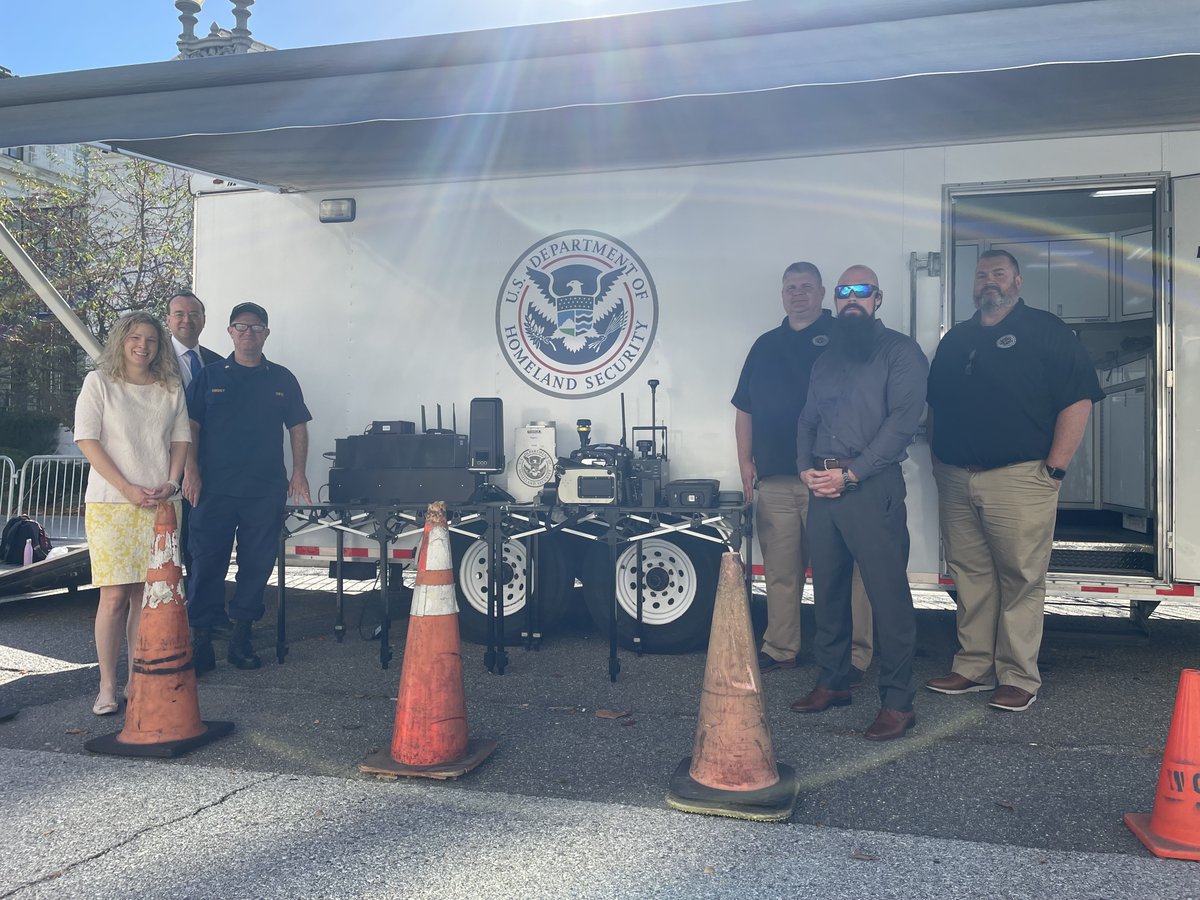 DHScwmd's tweet photo. Thanks to @StateDept for hosting us today and coming out for demonstrations of our #BioWatch program and Mobile Deployment Detection Unit. Your partnership is invaluable. https://t.co/pWagzBmdft