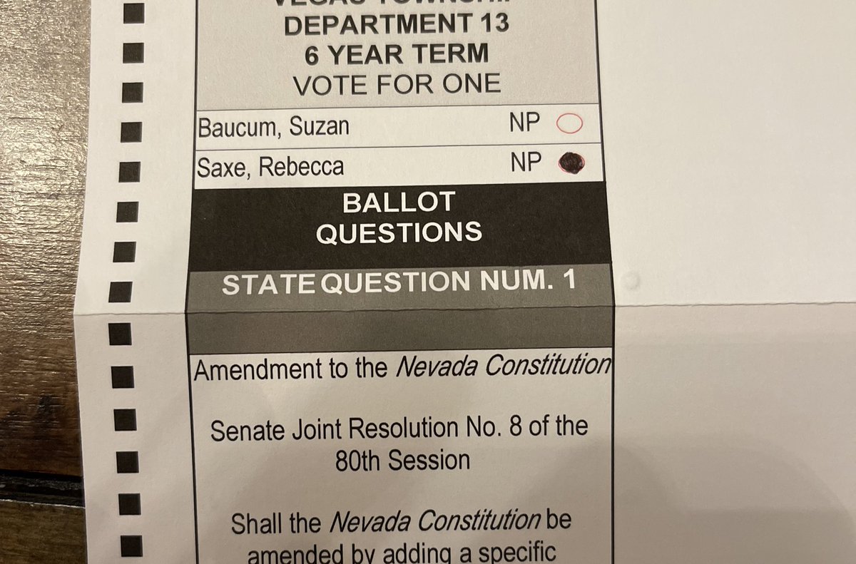 elisafmartinez's tweet photo. Filling out my dads ballot for him and made sure he votes for @Saxe4Judge 💚💚 https://t.co/CRBE9RmyGh