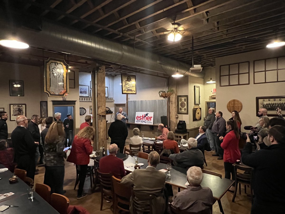 Great to be in Peoria tonight helping Esther Joy King get out the vote! #IL17 is ready to send @esther4congress to Congress, help us take back the House, and deliver a Red Wave!