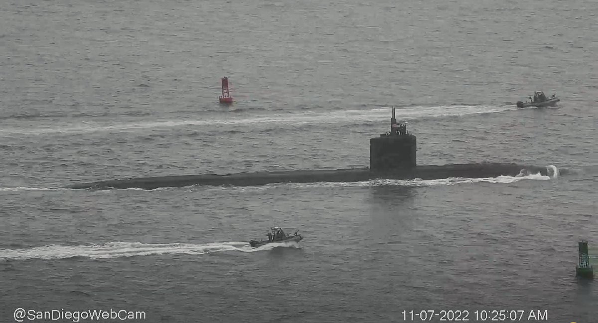 USS Hampton (SSN 767) Los Angeles-class Flight III 688i (Improved) attack submarine coming into San Diego for a quick turn and back out - November 7, 2022 #ssn767 #usshampton

SRC: webcam