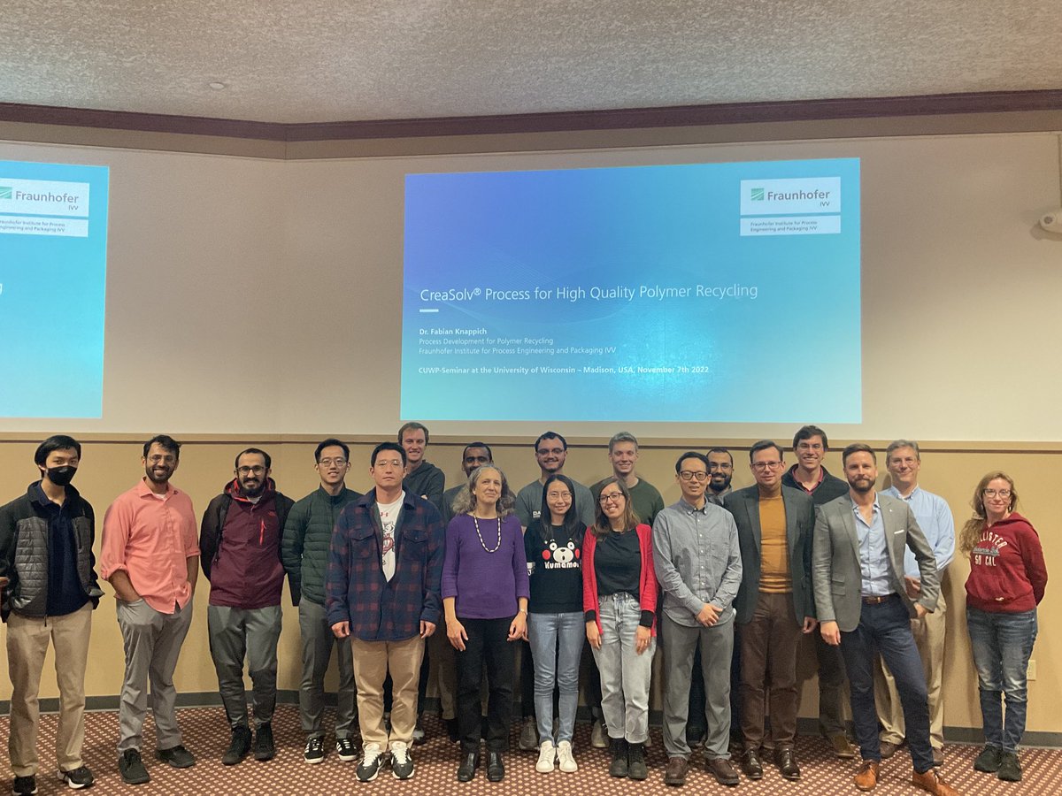 George Huber (@gwhuber2) on Twitter photo Great talk today about CreaSolv by Fabian Knappich who visited CUWP. <a href="/hermansgroup/">Ive Hermans</a>, @ksanchr ,<a href="/AuroraMunguia09/">Aurora Munguia-Lopez</a> ,<a href="/cuwp_uwmadison/">CUWP - Chemical Upcycling of Waste Plastics</a> , <a href="/alzailaie_/">Abdul-rahman, M.Sc | عبدالرحمن</a> , <a href="/VanLehnGroup/">Reid Van Lehn</a> , <a href="/houqian_li/">Houqian Li</a> Great talk today about CreaSolv by Fabian Knappich who visited CUWP. <a href="/hermansgroup/">Ive Hermans</a>, @ksanchr ,<a href="/AuroraMunguia09/">Aurora Munguia-Lopez</a> ,<a href="/cuwp_uwmadison/">CUWP - Chemical Upcycling of Waste Plastics</a> , <a href="/alzailaie_/">Abdul-rahman, M.Sc | عبدالرحمن</a> , <a href="/VanLehnGroup/">Reid Van Lehn</a> , <a href="/houqian_li/">Houqian Li</a>