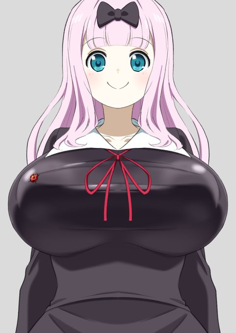 藤原書記とてんとう虫。再掲。
#いいおっぱいの日 #かぐや様は告らせたい 